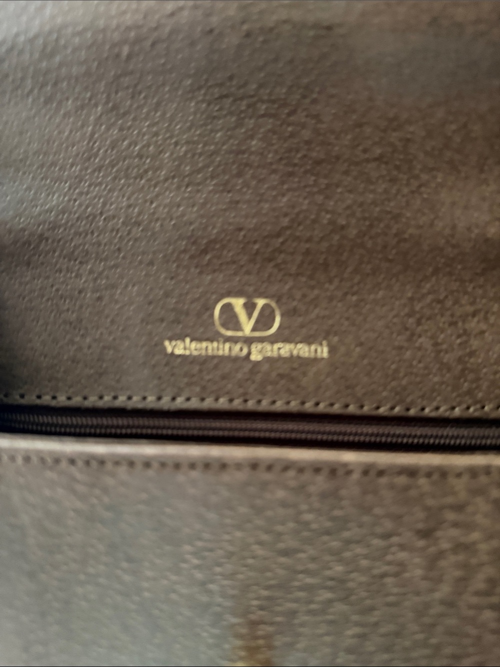 Valentino Garavani Brown Leather Top-Handle Crossbody Bag with Gold Hardware - Picture 9 of 9